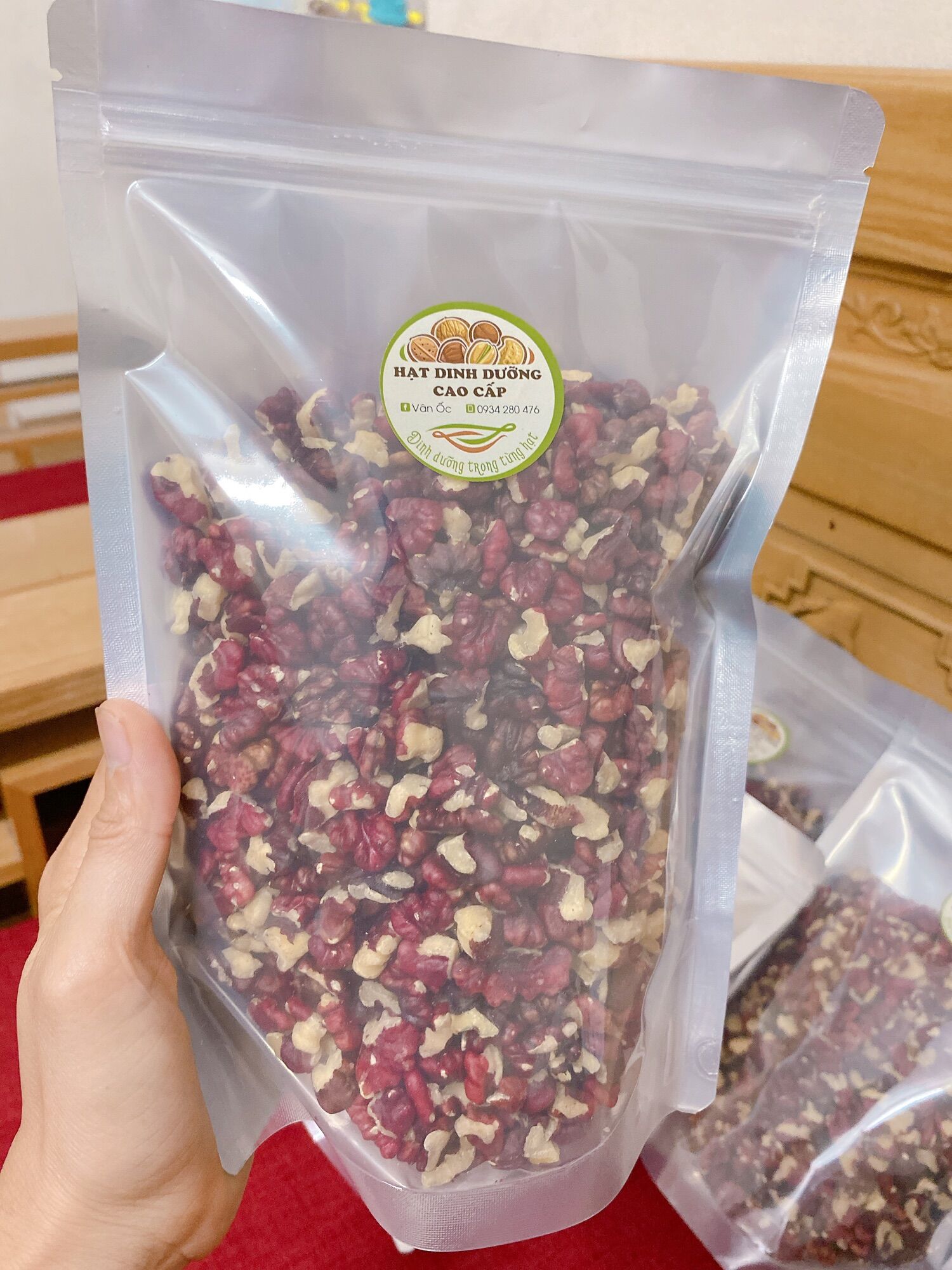 500gr Nhân Óc Chó ĐỎ vỡ hàng bóc mới