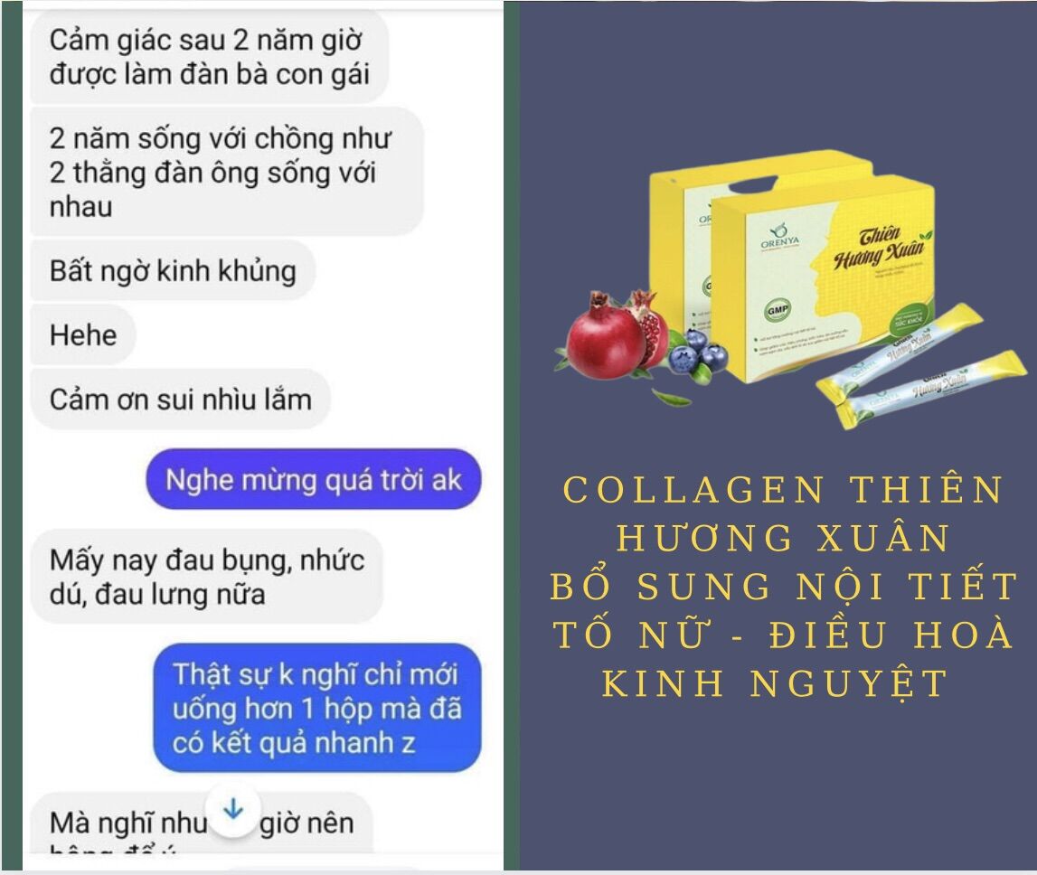 Collagen Thiên Hương Xuân Orenya dạng bột