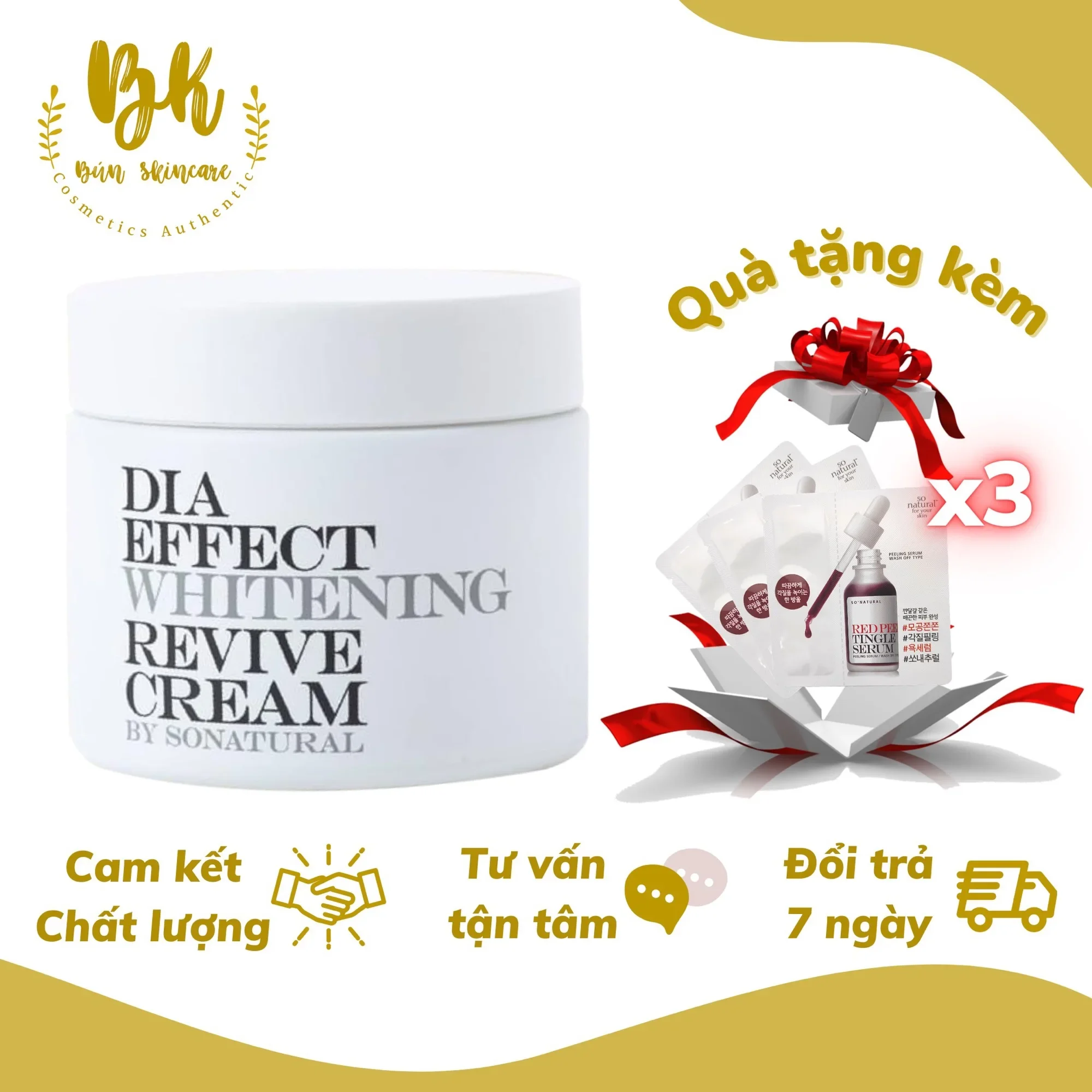 [HCM]Kem Dưỡng Da Nâng Tone Ngày Đêm Dia Effect Whitening Revive Cream So Natural Nhập Khẩu Hàn Quốc Chuẩn