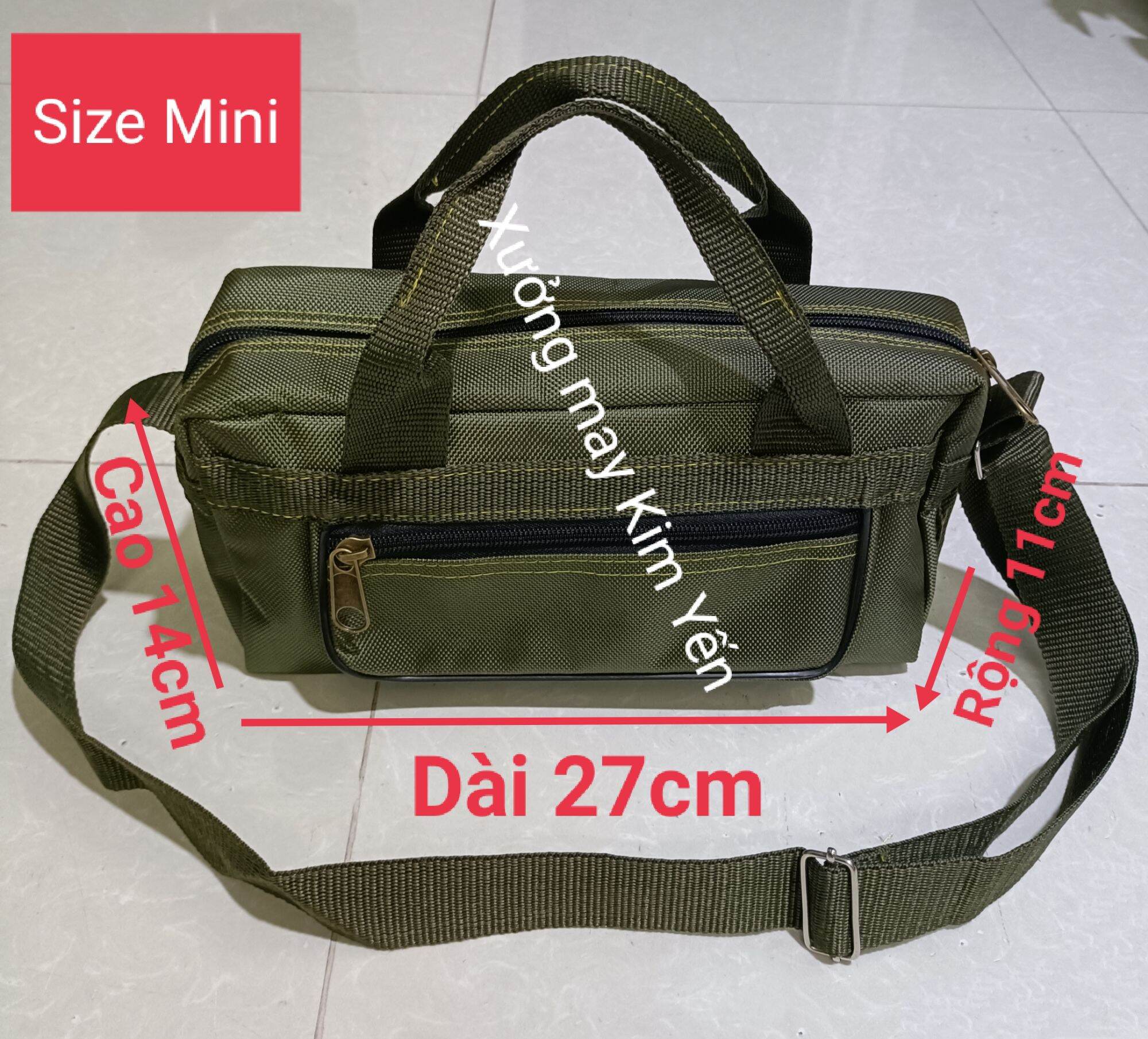 Túi đựng đồ nghề ngang size mini và size nhí vải bố cao cấp màu sắc tùy lô hàng về