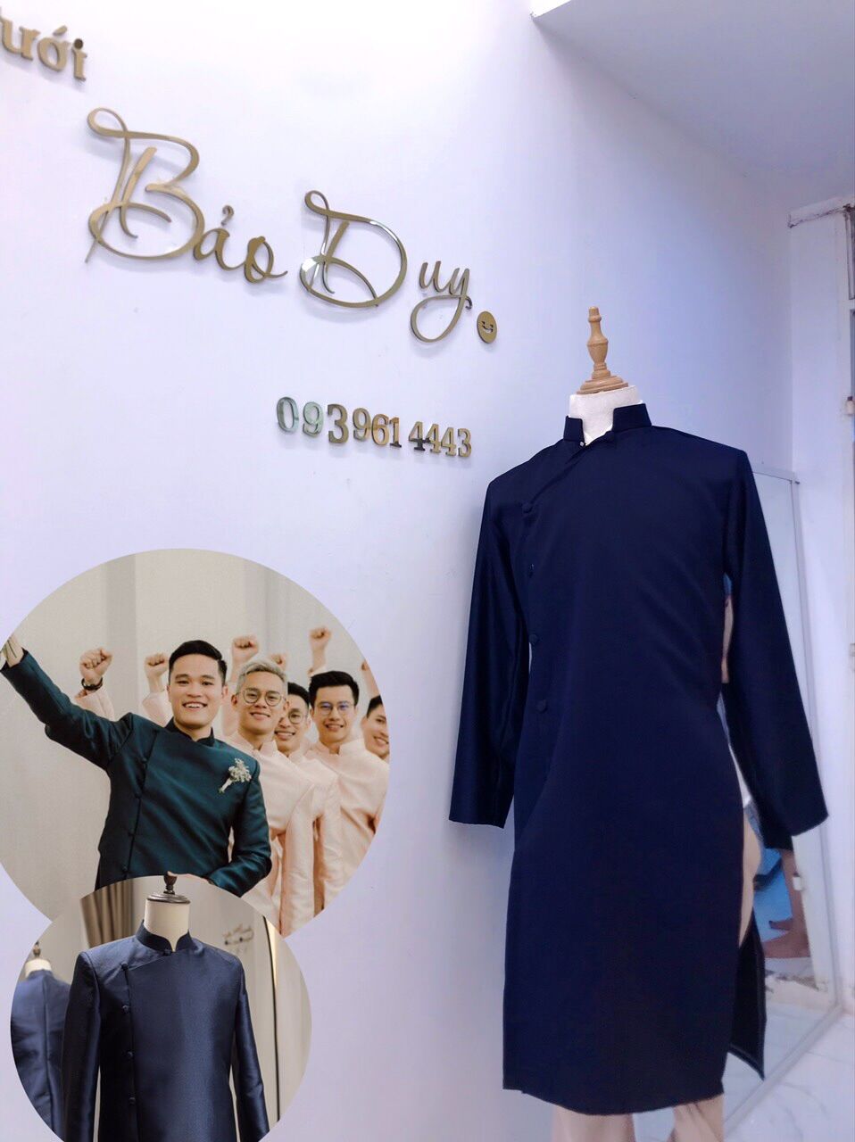 Áo dài nam trơn nhiều màu có Bigsize form đẹp