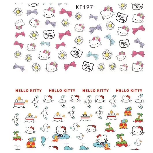 Miếng Dán Móng Tay Hình Hello Kitty Loại 1 Cho Bé