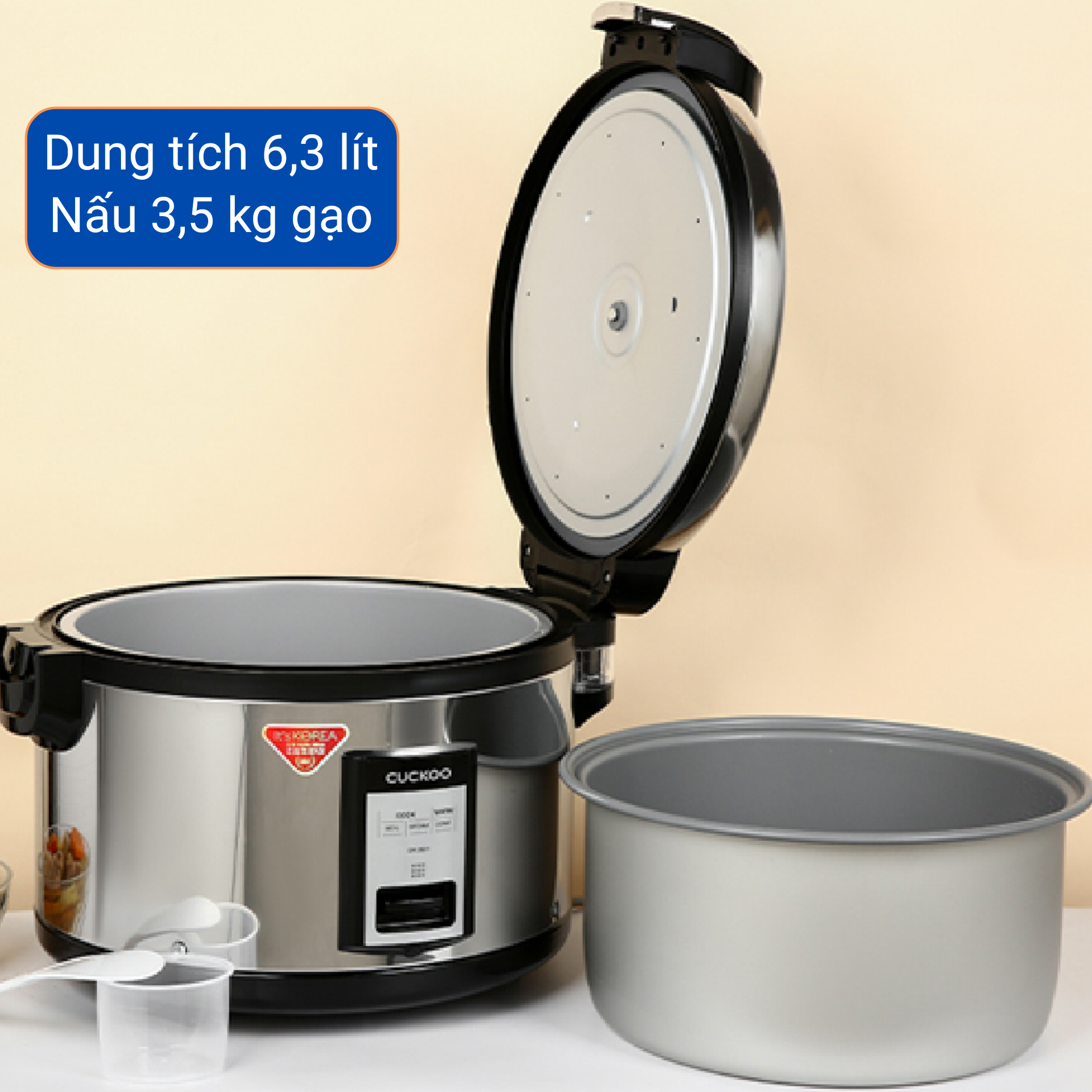 NỒI CƠM ĐIỆN CƠ 6,3L INOX CUCKOO CR-3521S