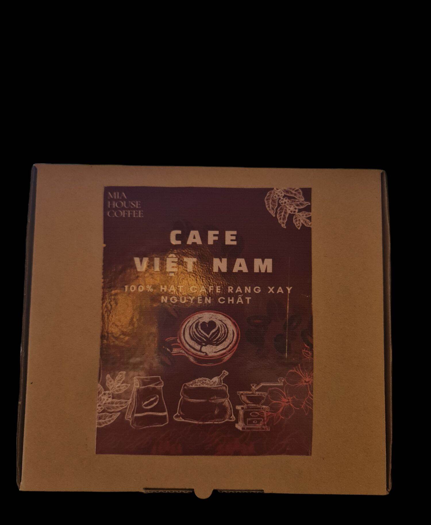 Hộp 20 gói túi cafe phin giấy, cafe hương vị honey, 100% cafe rang xay nguyêm chất, thành phần hạt robusta và arabica loại 1