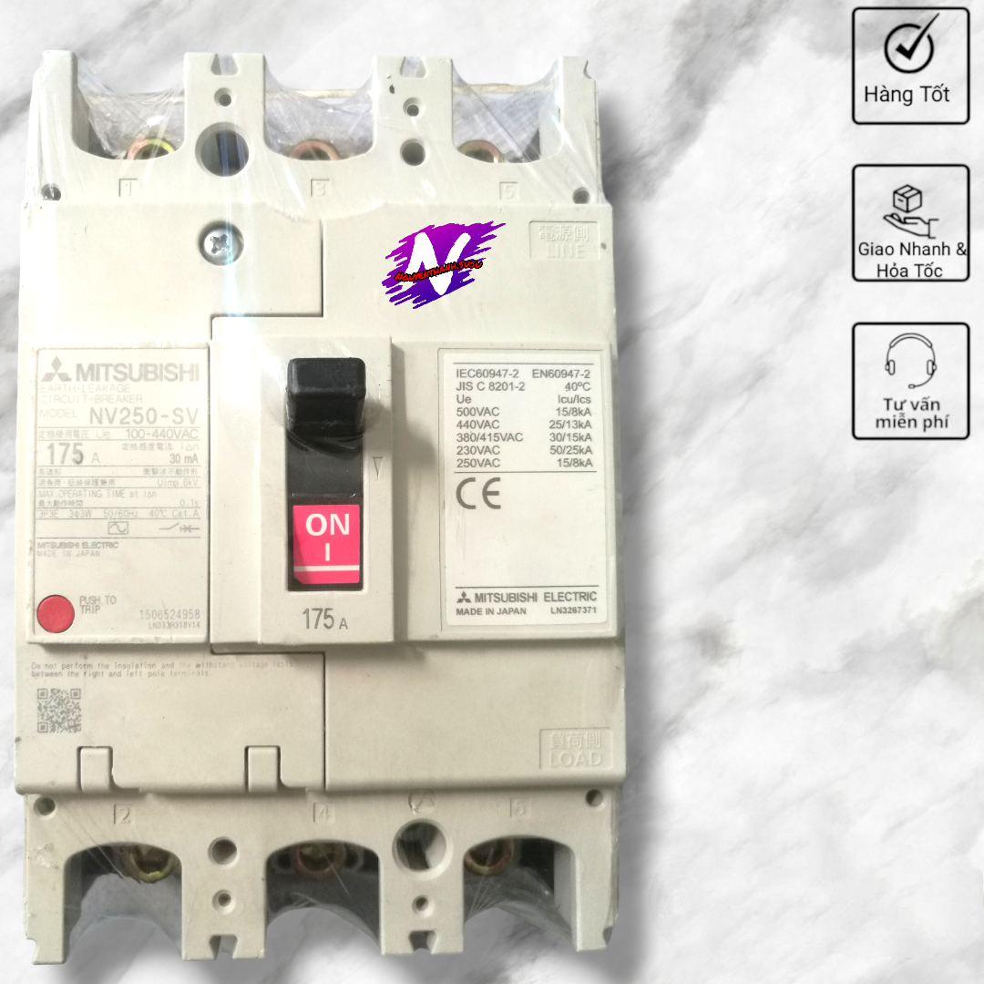 aptomat 3pha mitsubishi, mccb khối 3pha 100a,150a,175a,200a,250a