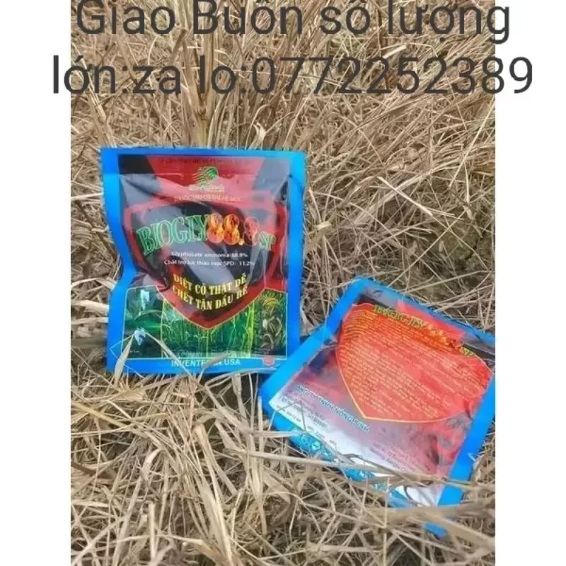 10GÓI THUỐC DIỆT CỎ BIOGLY 888( CỎ CŨ glyhosate888% chết tận gốc rễ)