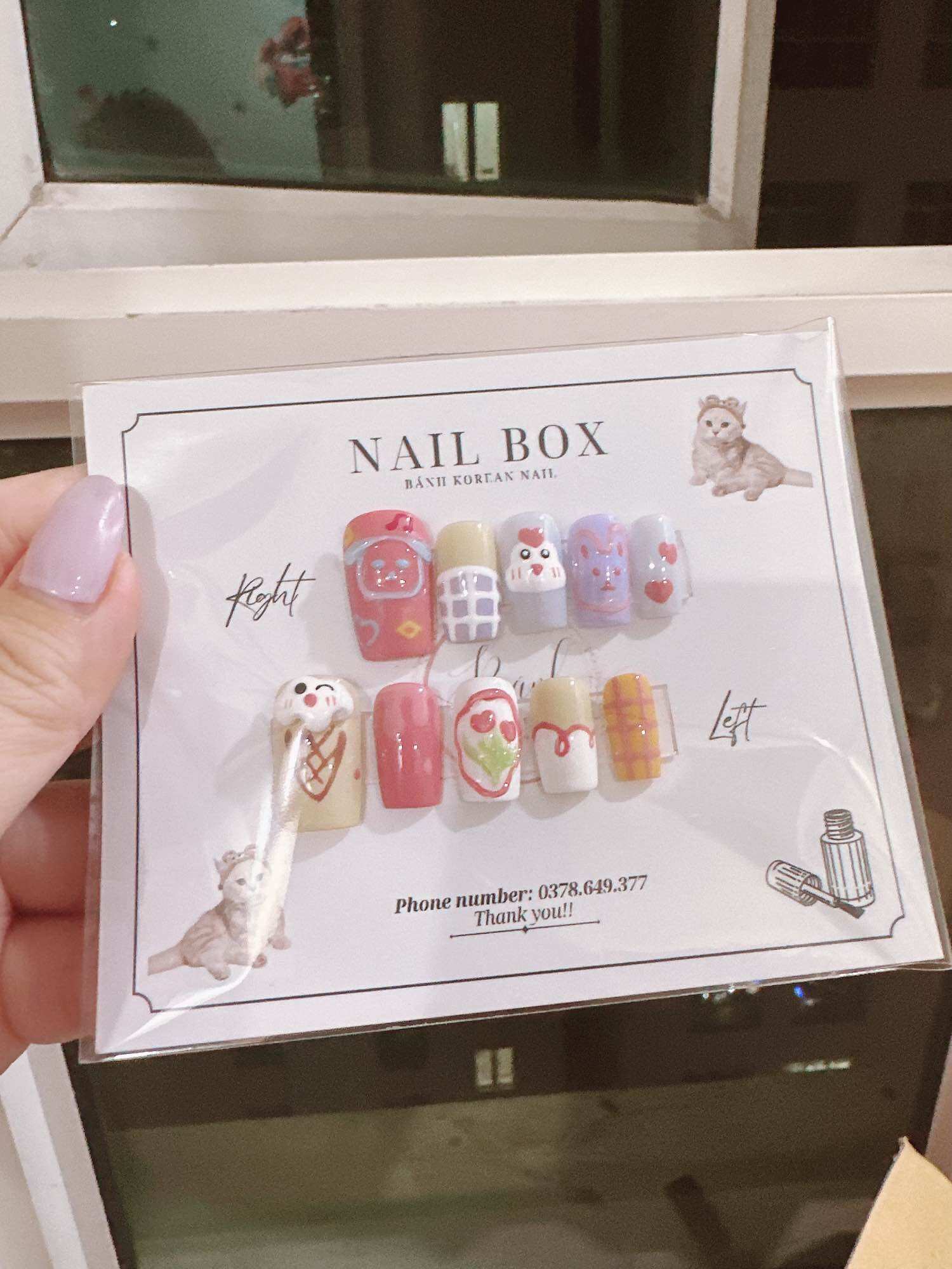 Nailbox (móng giả) thiết kế chất lượng kèm Keo (10 móng)