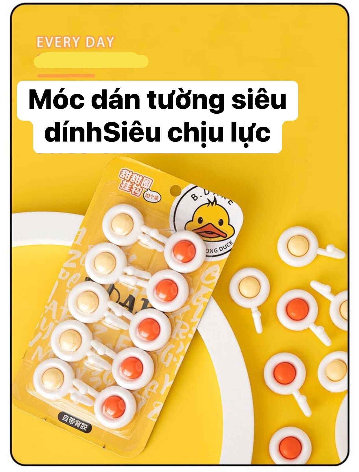 Móc dán tường siêu chịu lực cao cấp set 10cái