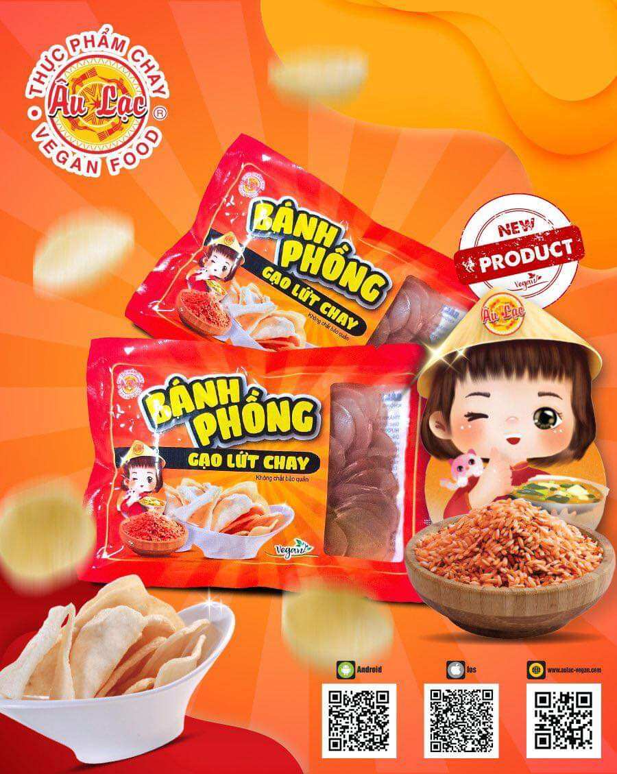 Bánh phồng tôm gạo lứt chay 80g