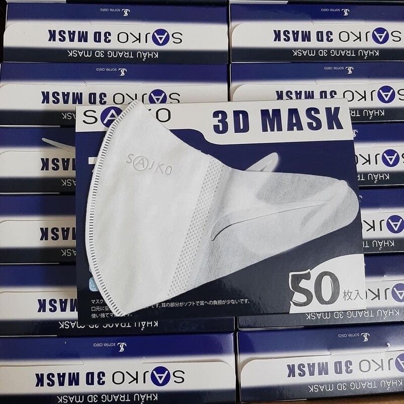 ( Mẫu mới) Hộp 50 chiếc khẩu trang 3D mask XL Xuân Lai SAIKO