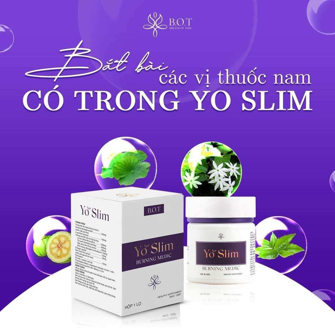 Giảm Cân Yoslim Yodetox của B.O T Combo Hủy Mỡ Cực Mạnh Hộp 30 viên