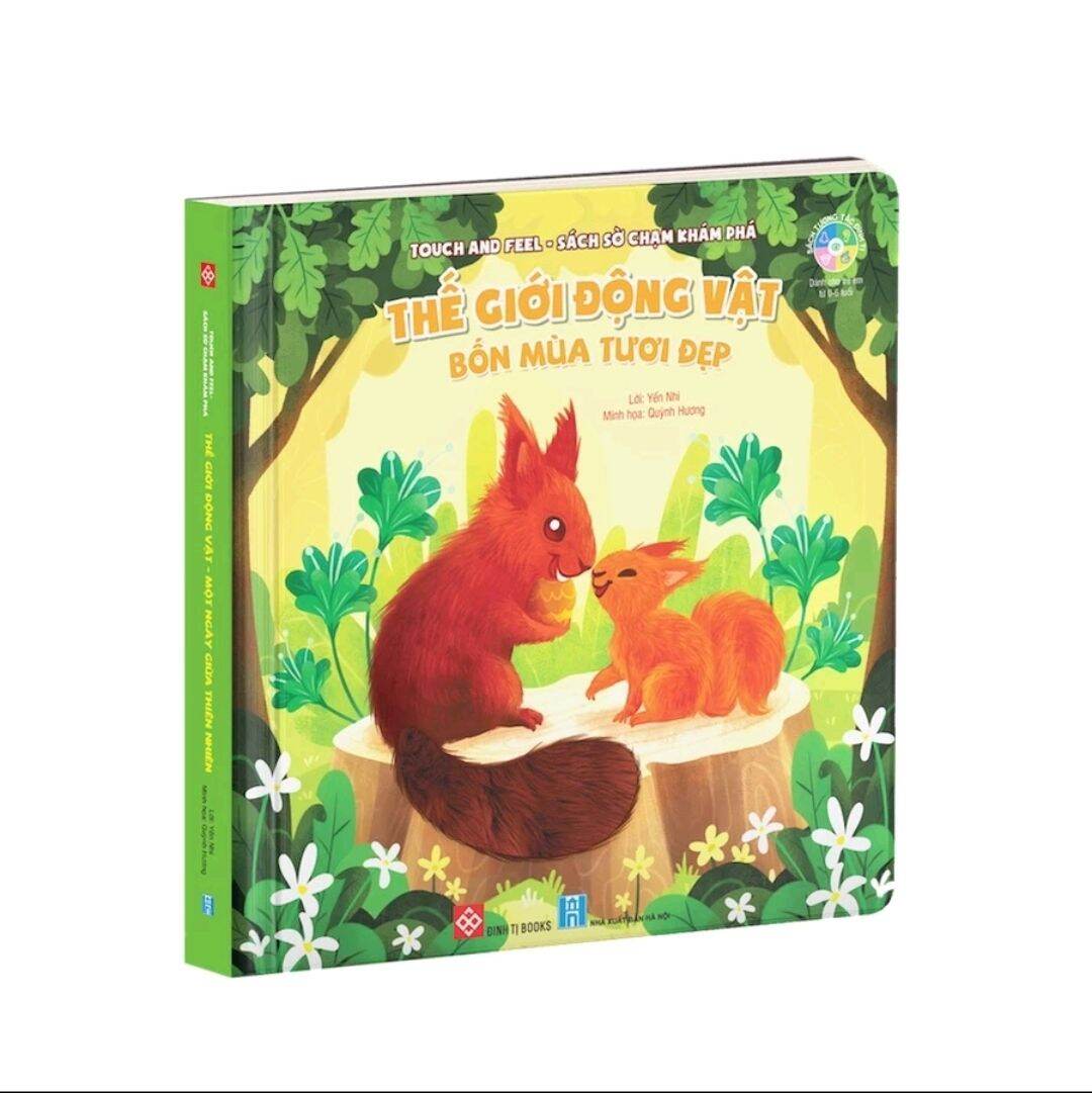 Sách sờ chạm khám phá đinh tị - thế giới động vật - touch and feel book