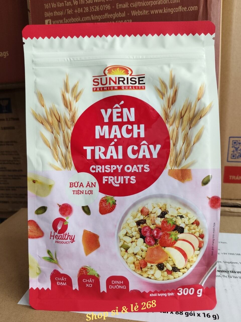 Yến mạch trái cây Sunrise bịch 300g