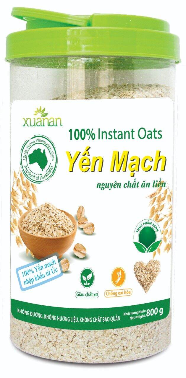 Yến mạch nguyên chất ăn liền xuân an 800gr