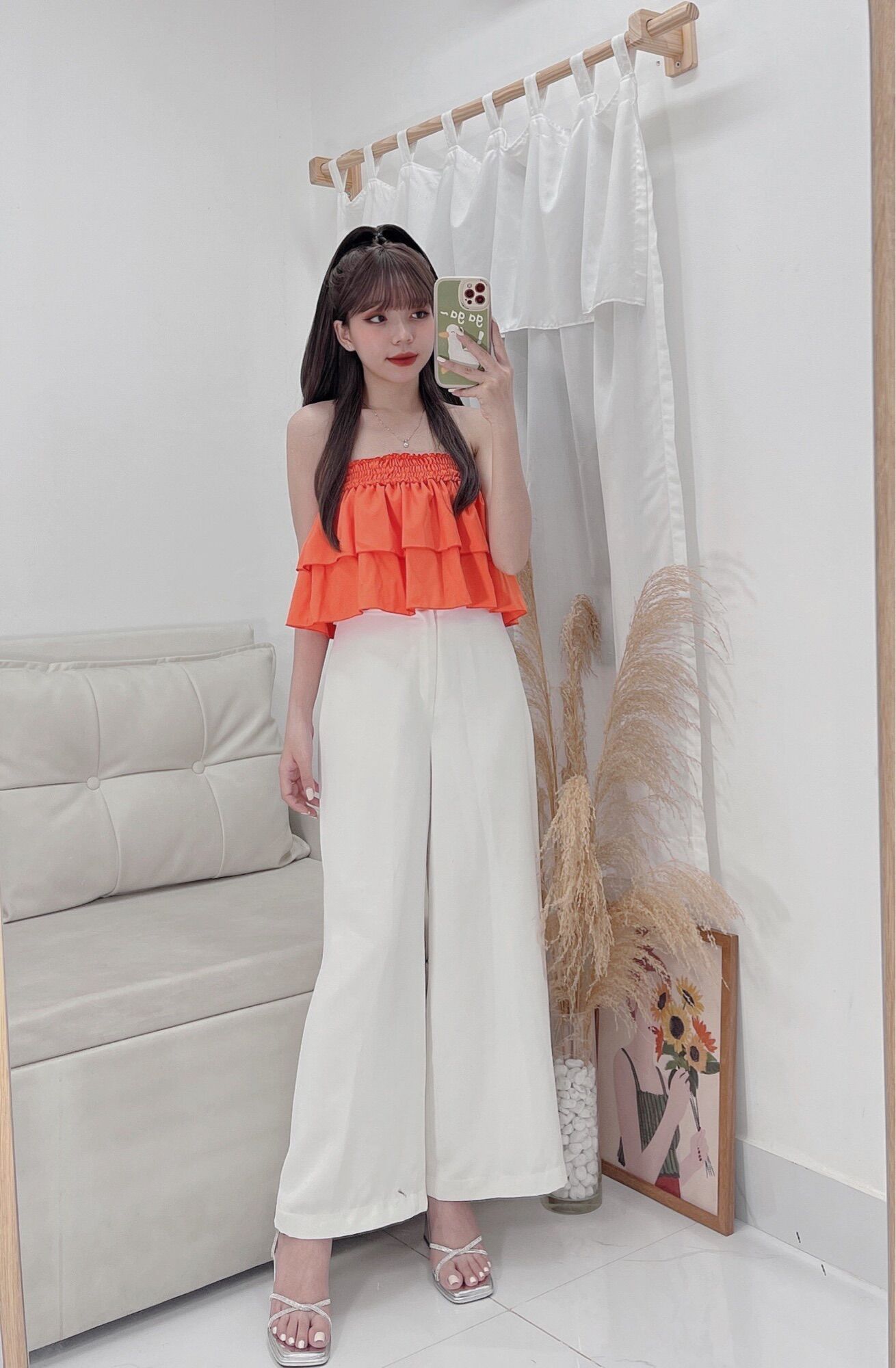 Áo Ống Croptop Bèo Tầng Dễ Thương Chất co dãn Dễ Phối