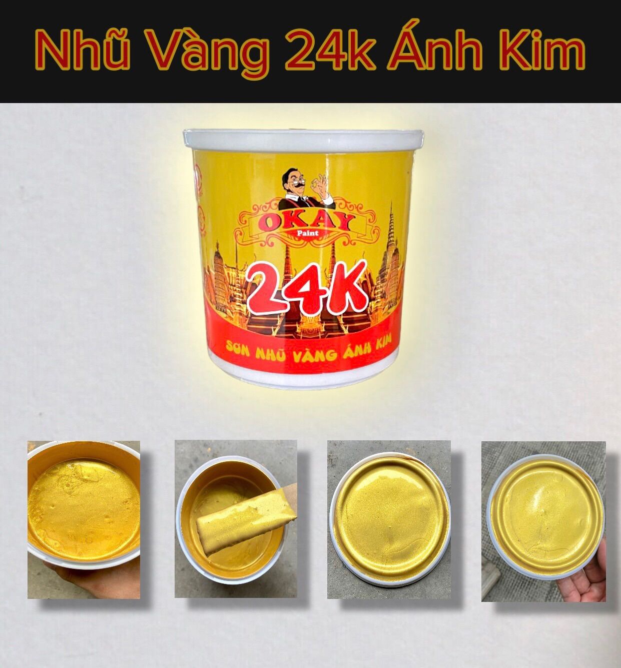 24K Metallic Gold Paint