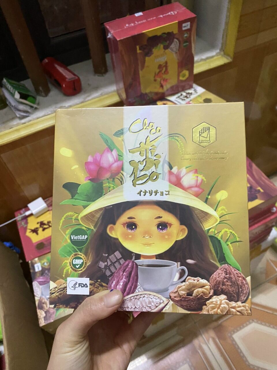 (Mau mới)Cacao tăng cân Choco Himiko hộp 20 gói
