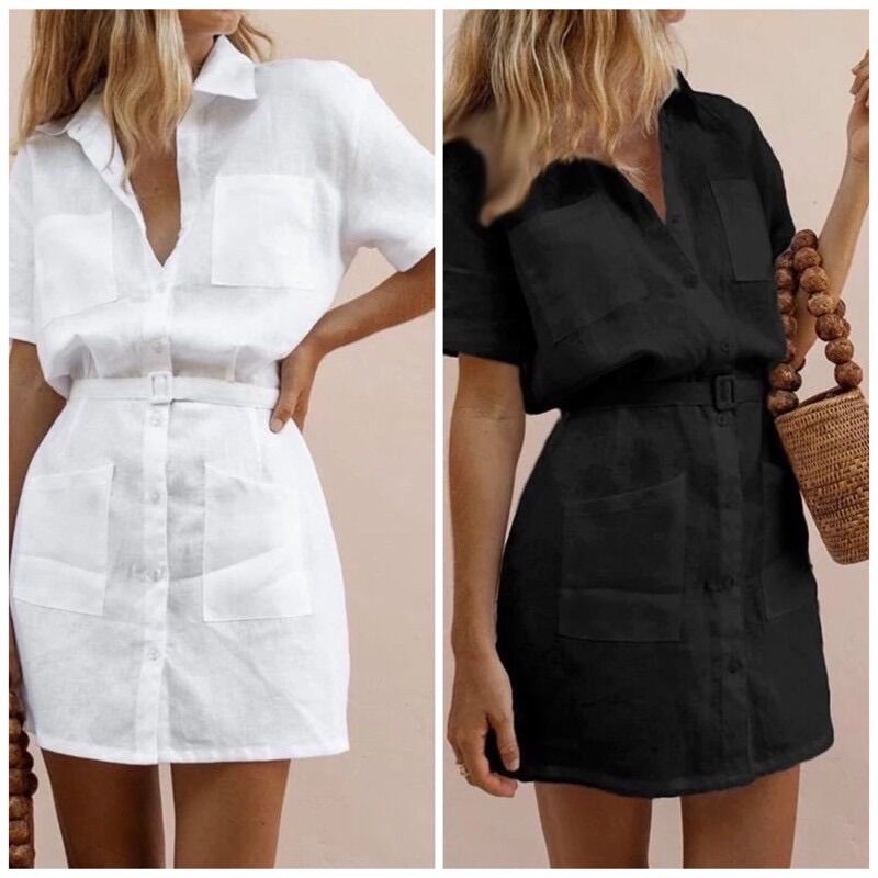Linen Dress - Đầm sơ mi linen