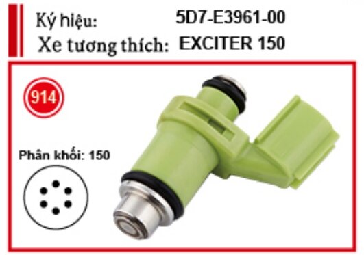 Kim phun xăng exciter 150 chính hãng se