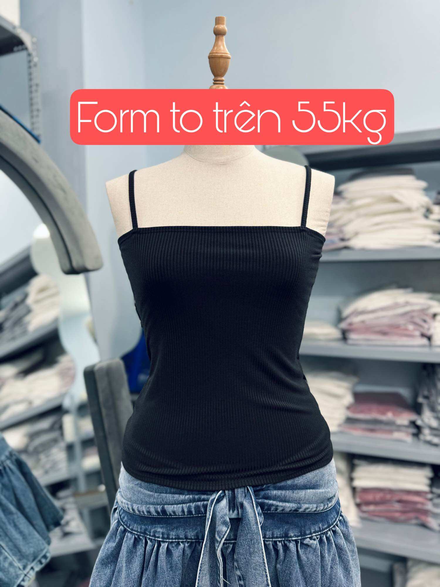 [ SIZE LỚN BIGSIZE 55Kg-100Kg ] ÁO 2 DÂY VIỀN thun tăm co giãn