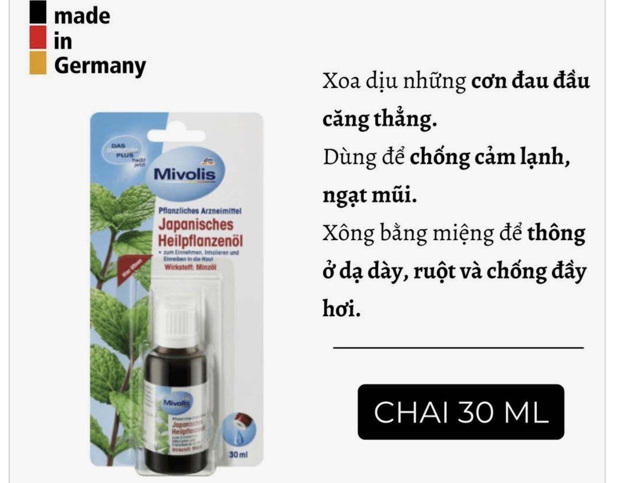 Tinh Dầu Bạc Hà Đức 30ml [ Date 9/2024 ]