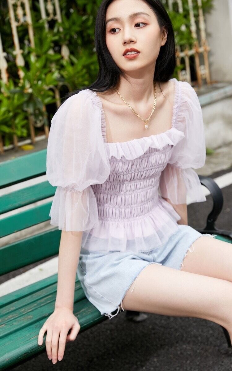 Áo ren lưới vero moda size M