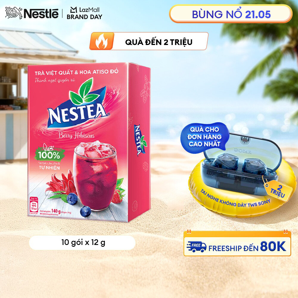 [ƯU ĐÃI THÁNG 5] Trà Việt Quất và Hoa Atiso Đỏ NESTEA 10 gói x 1 g
