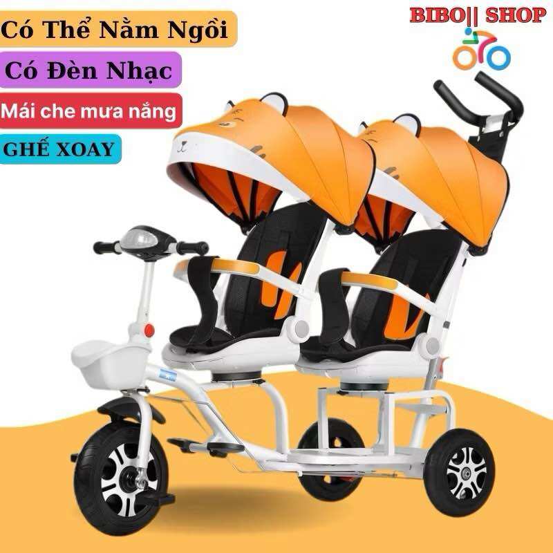 Xe Đẩy Sinh Đôi Cho Bé Có Thể Nằm Ngồi Nhiều Tư Thế