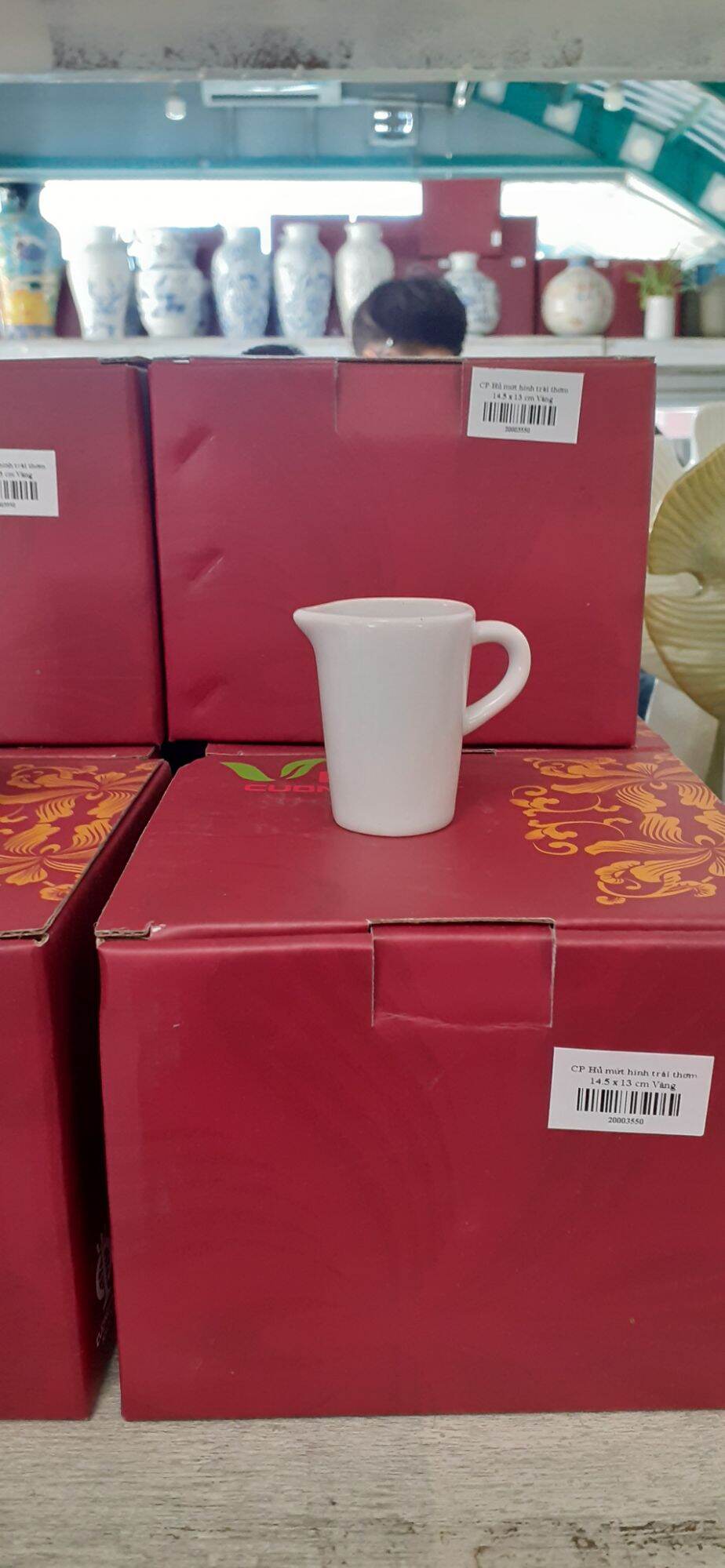 Set 2 ly sứ mini trồng sen đá