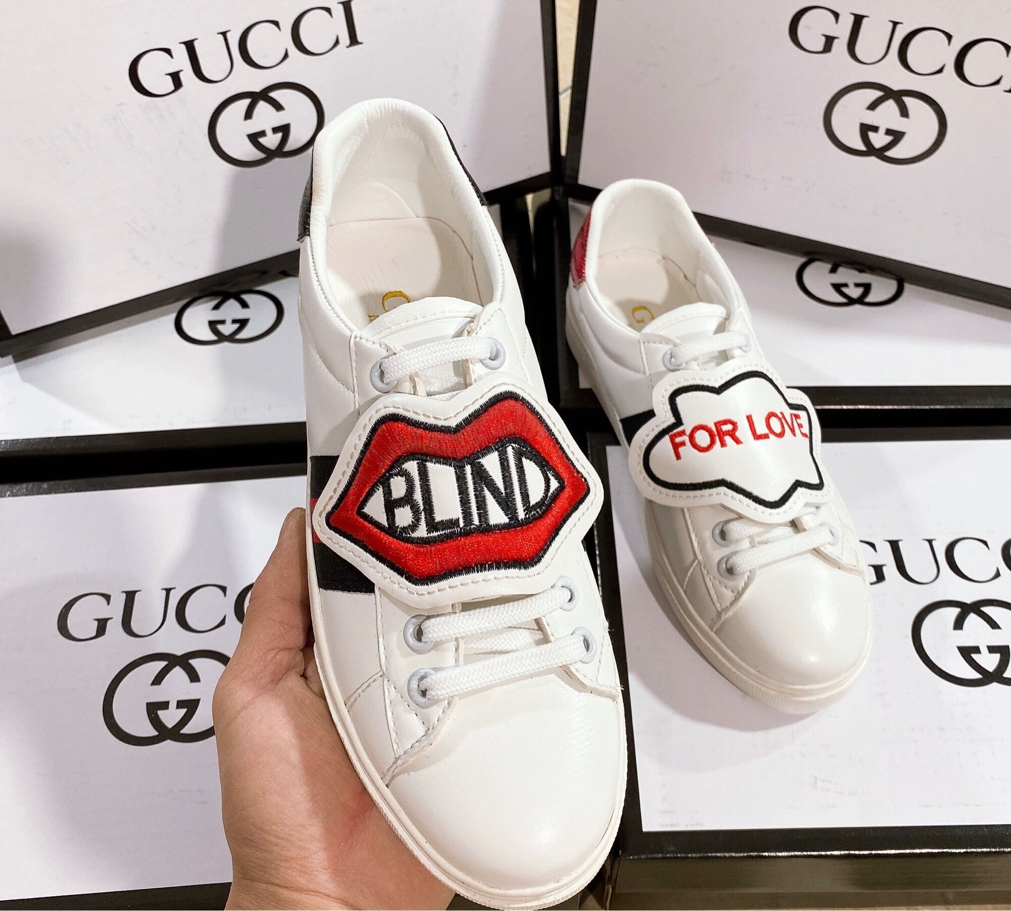 Giày Sneakers G.C Môi Nam Nữ Full size 35-43