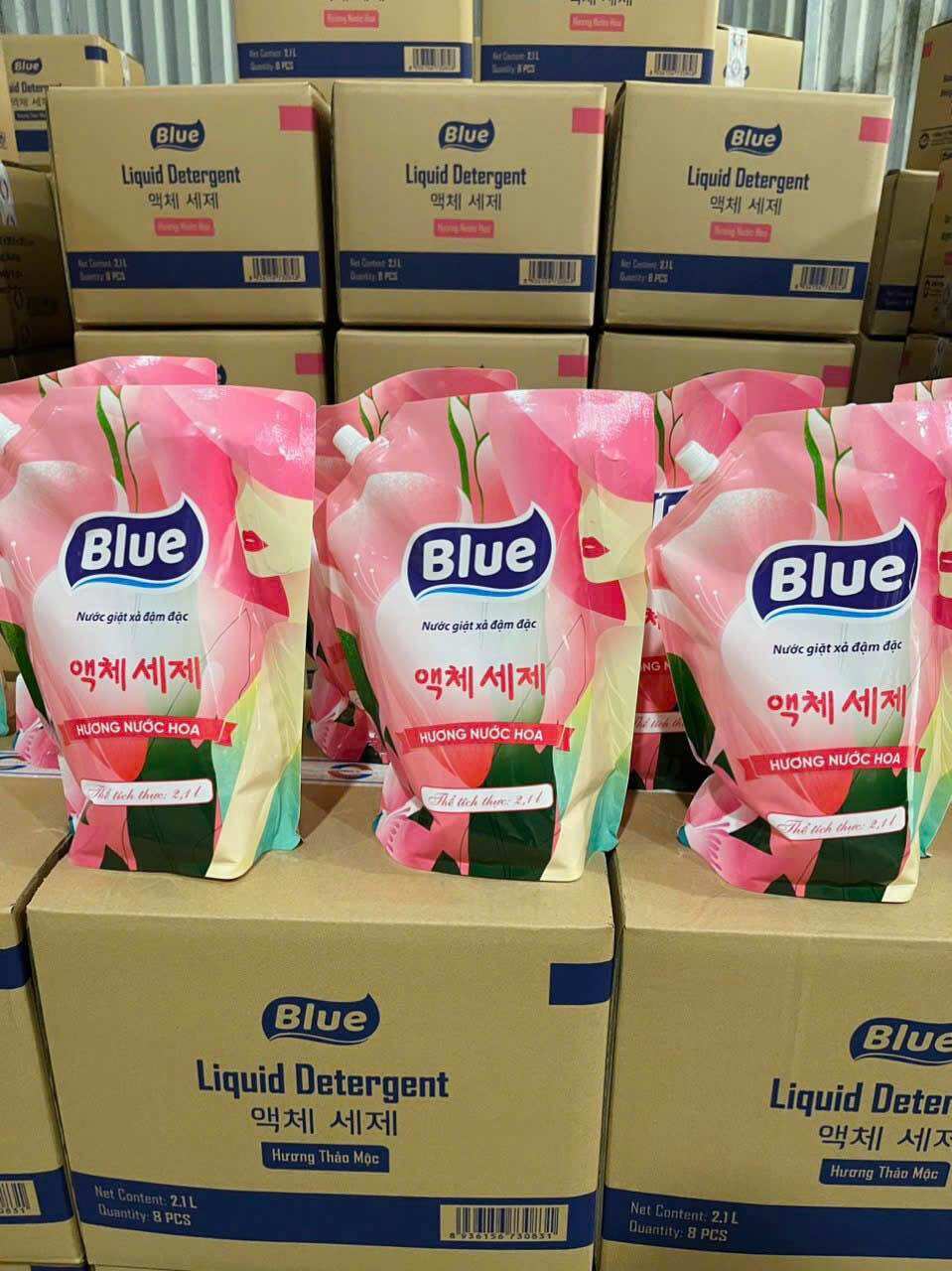 Combo 2 Nước giặt xả Blue công nghệ Hàn Quốc 2.1L