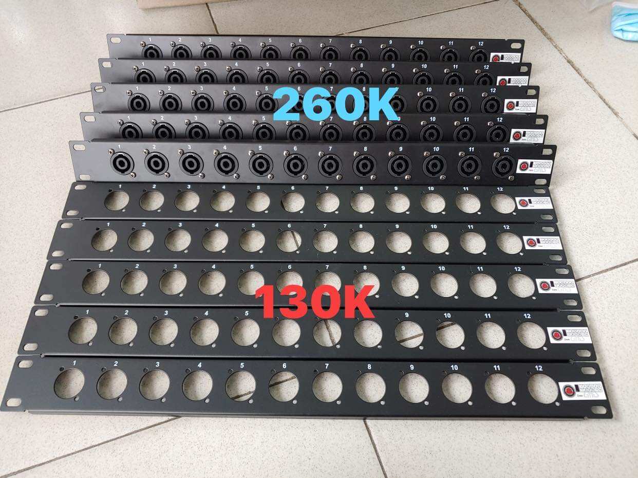 Thanh Panel GHS bắt tủ máy 8 12 24 lỗ không jack