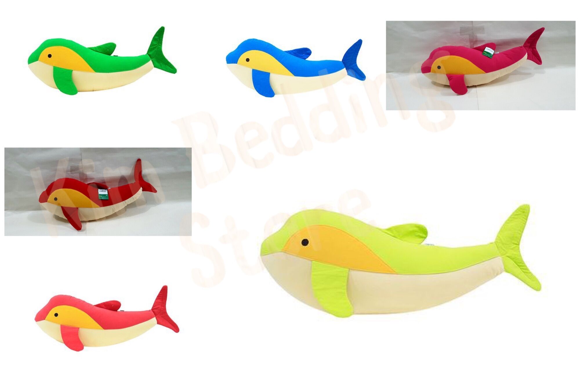 Gối ôm hình thú, gối ôm hình cá heo 65x21 cm hometex