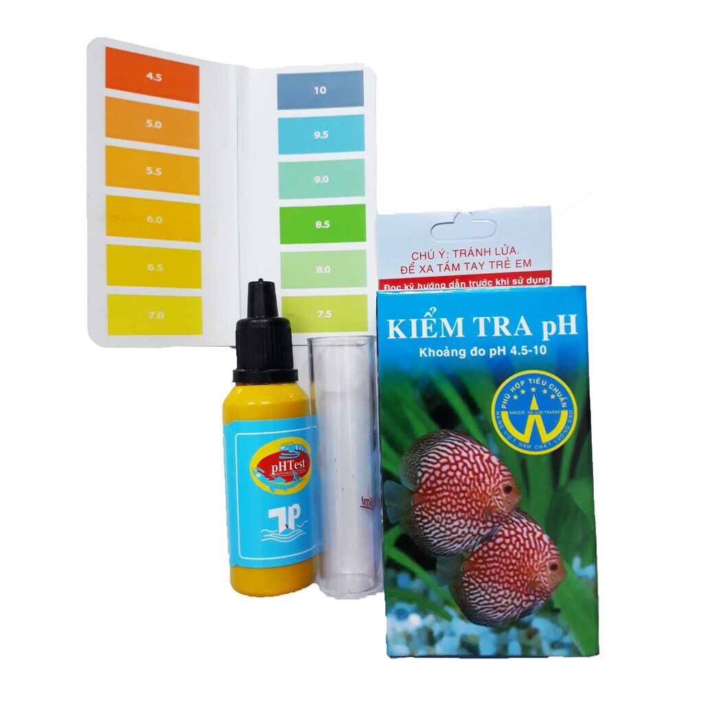 Dung dịch đo ph test kit hãng tp cho bể cá cảnh hoặc hồ thủy sinh. phụ kiện hồ cá dung dịch kiểm tra ph hồ cá