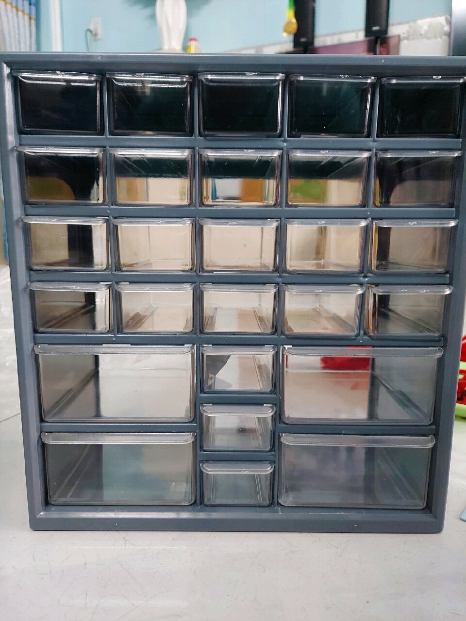 Tủ nhựa mini 27 ngăn trong suốt nhiều hộc nhỏ Duy tan