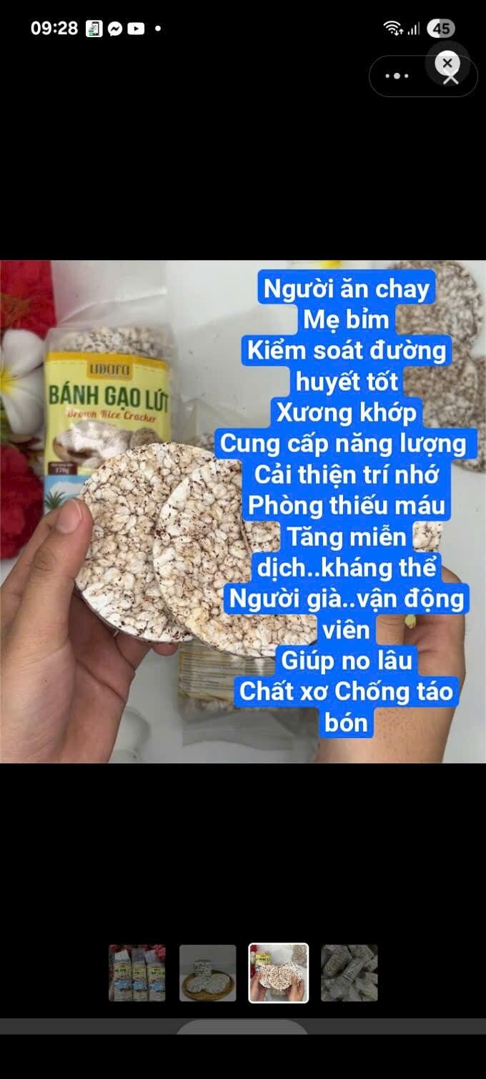 BÁNH gạo lứt bánh ăn sáng ngũ cốc cho người lớn - Giúp no lâu, chống táo bón, giàu dinh dưỡng, tiện lợi, dễ tiêu hóa.