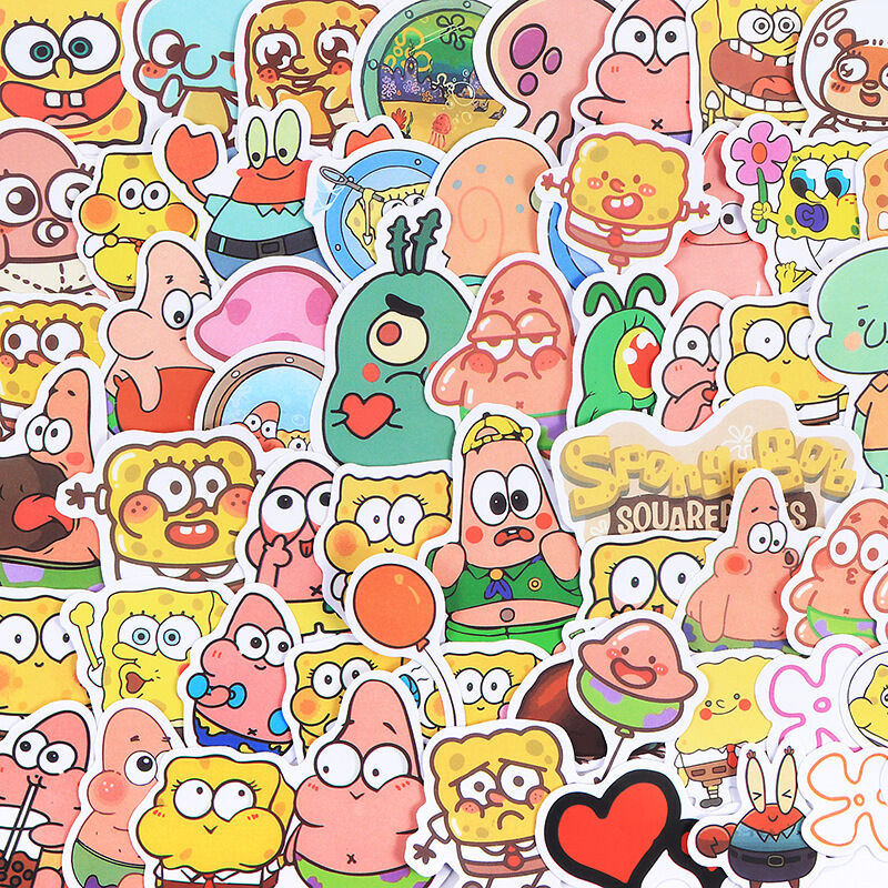 Set 100 miếng sticker hình dán chống nước