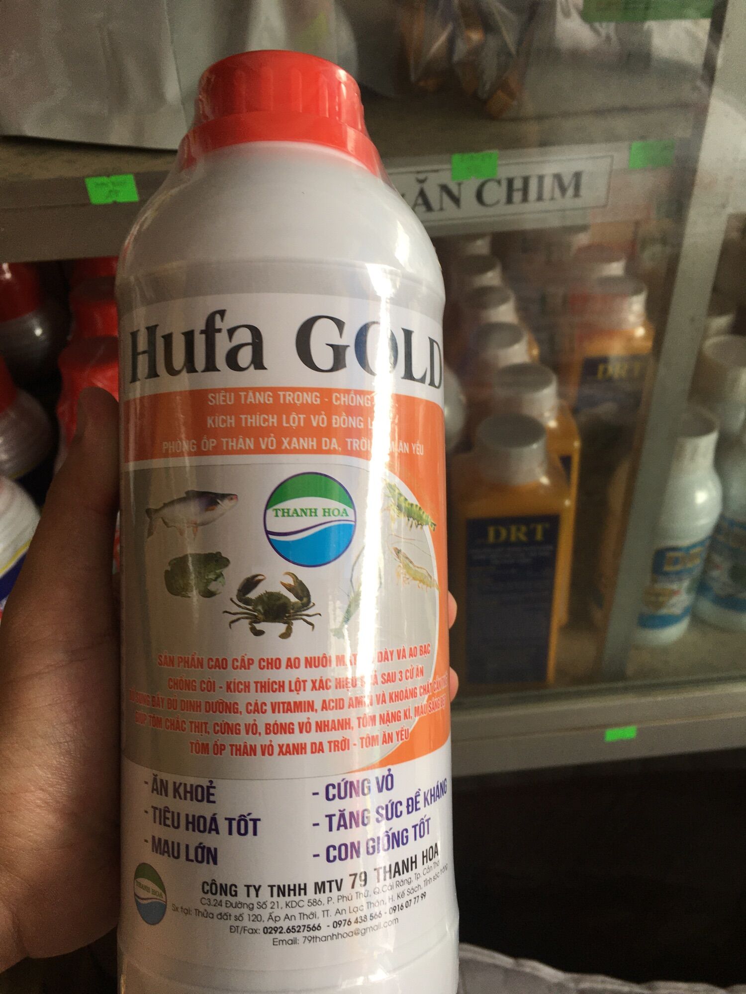 Hufa gold siêu tăng trọng , phòng ốp thân , kích thích lột vỏ , bổ sung chất dinh dưỡng giúp tôm phát triển tốt