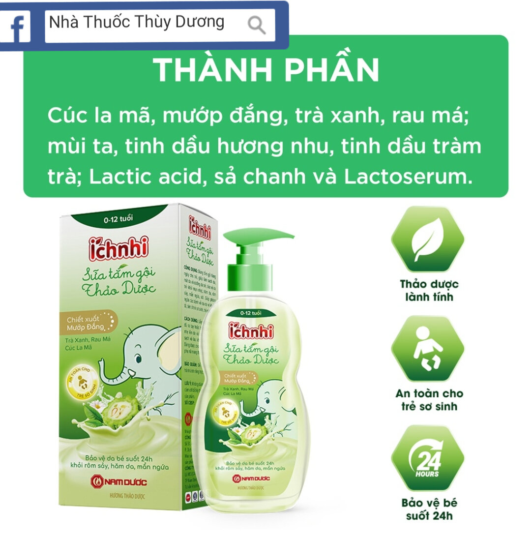 Sữa tắm gội thảo dược ích nhi