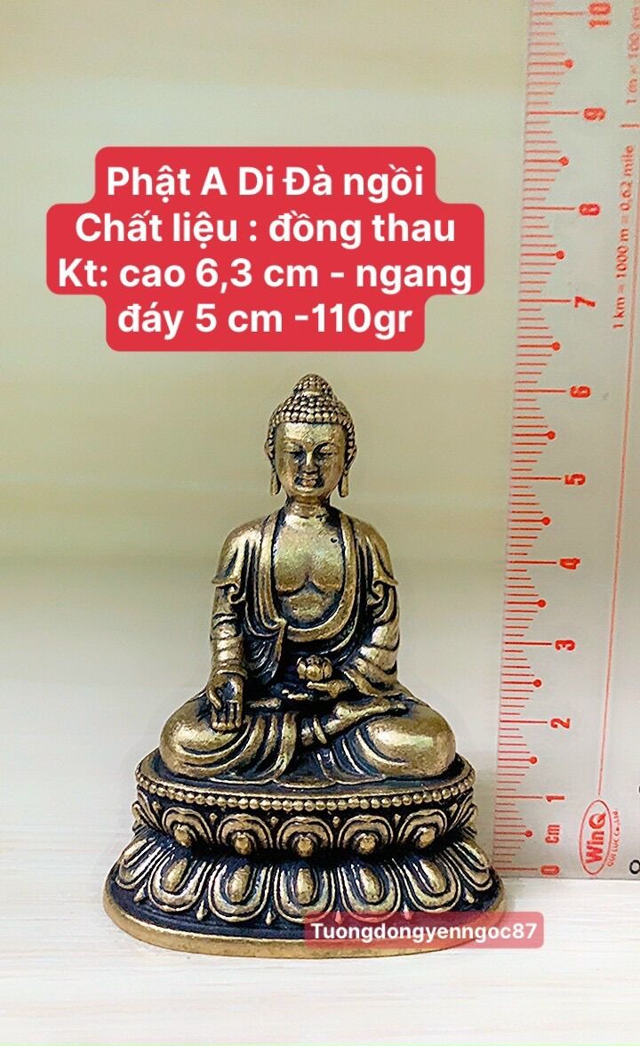 Tượng đồng Phật A Di Đà cao 6,3 cm