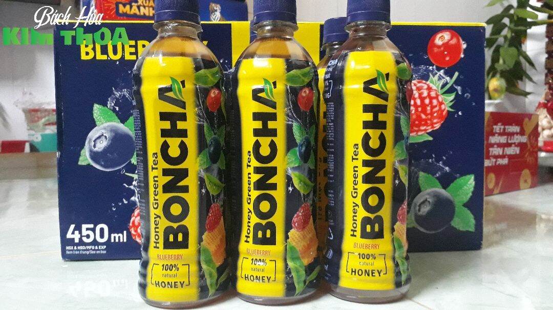 Nước Trà Mật Ong BONCHA Vị Việt Quất - 100% Mật Ong Nguyên Chất 450ml