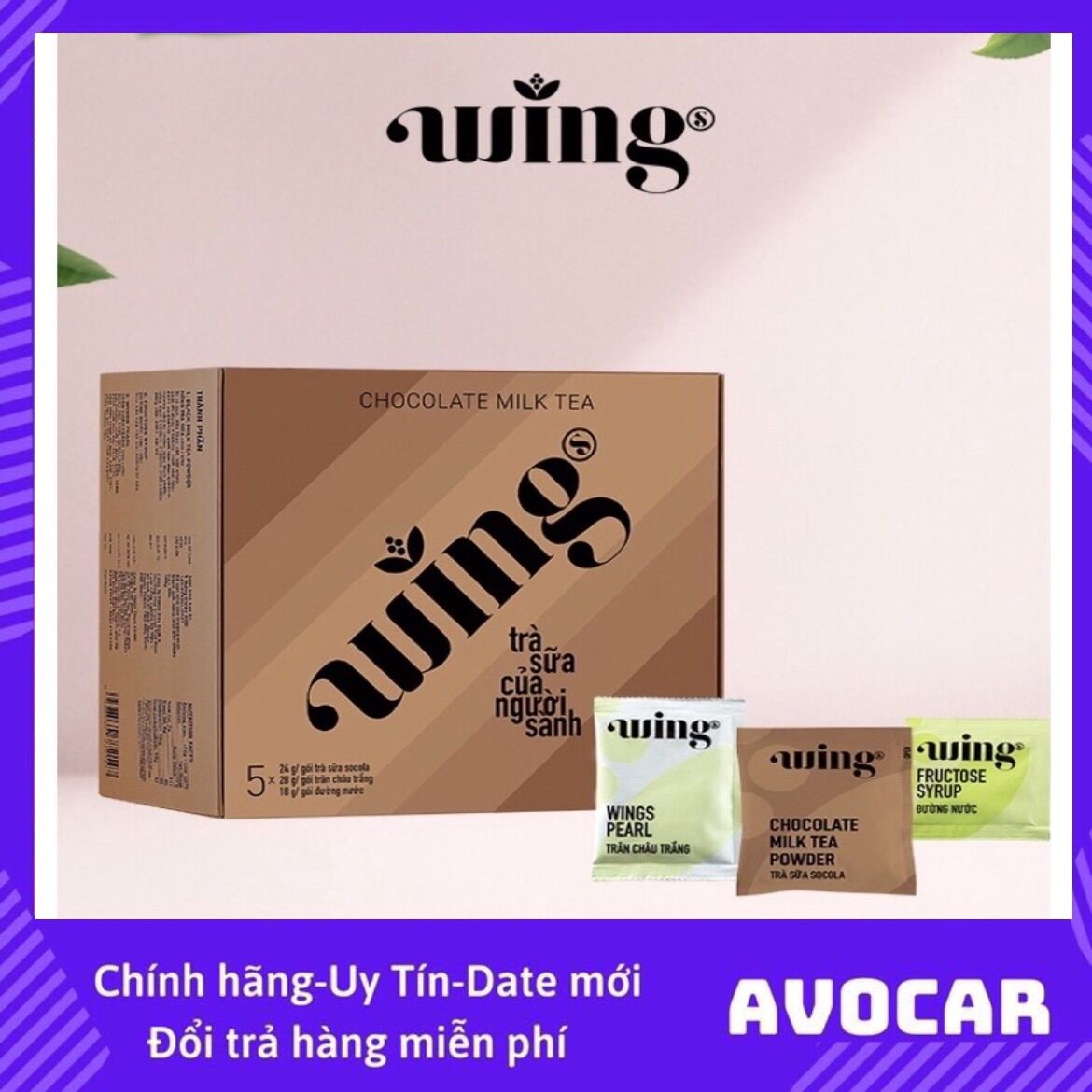 Trà sữa Wings , Trà sữa cho người sành , Trà sữa socola 5set / Hộp