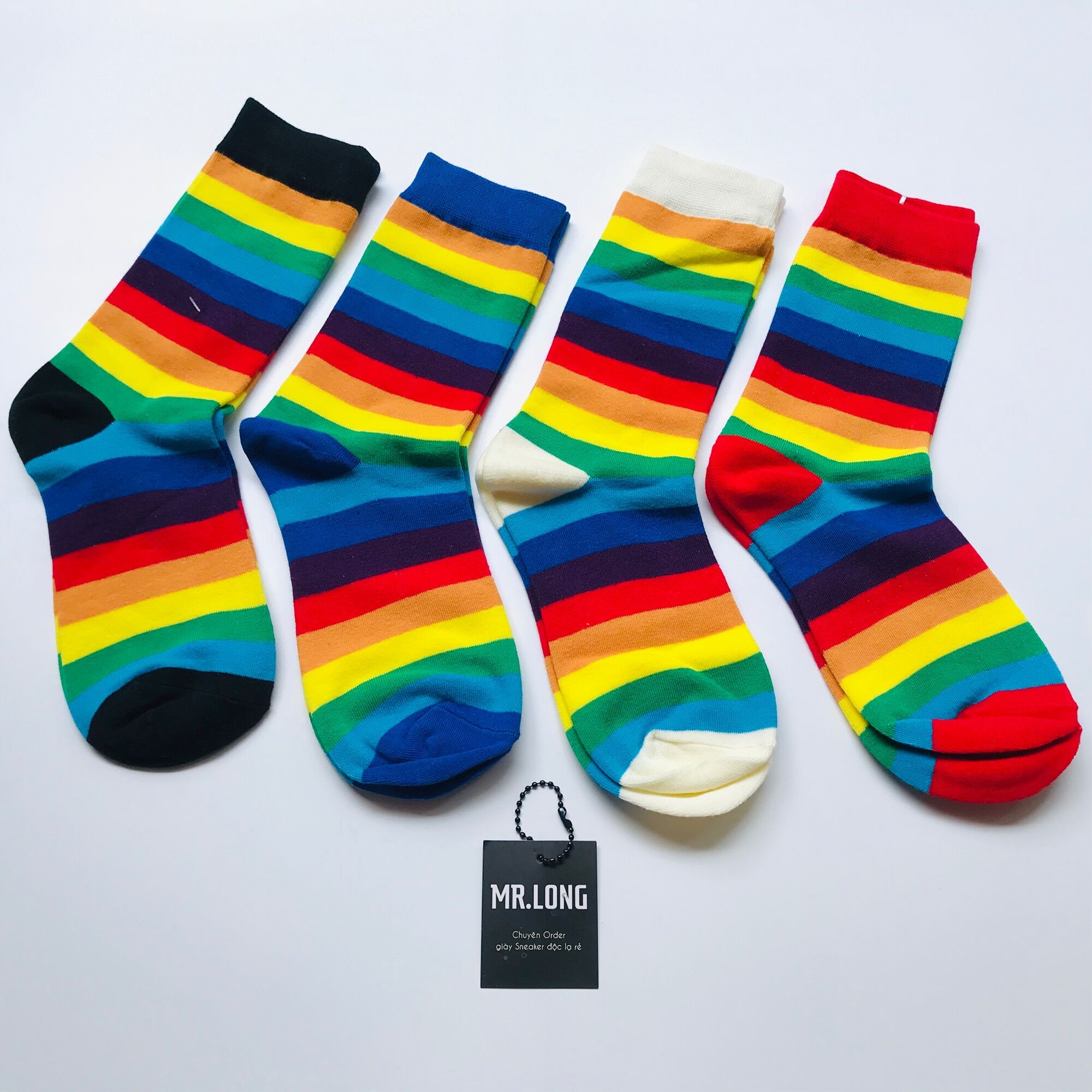 Tất vớ cầu vồng rainbow hàn quốc