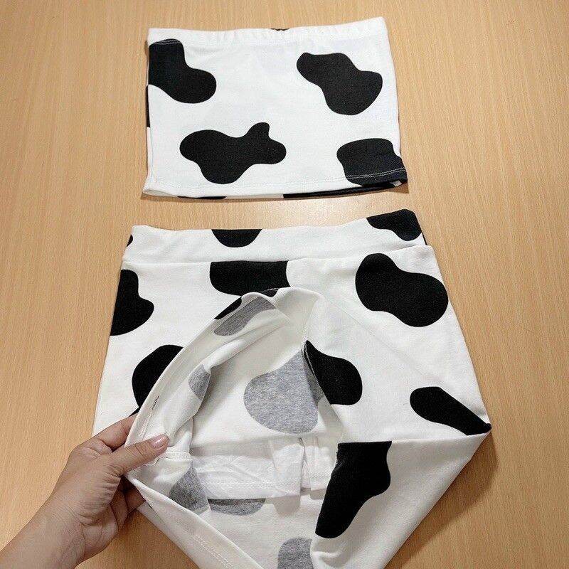 [HCM]sét áo ống bò sữa