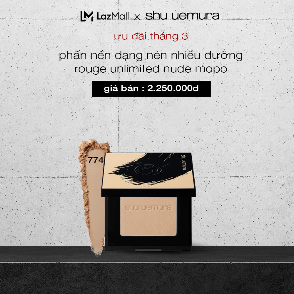 phấn nền dạng nén giàu dưỡng chất shu uemura rouge unlimited nude mopo care-in powder foundation