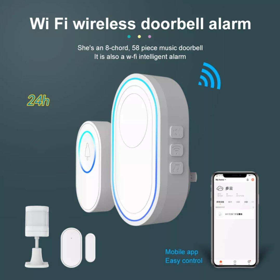 Chuông cửa Wifi Tuya thông minh, work with Google & Alexa