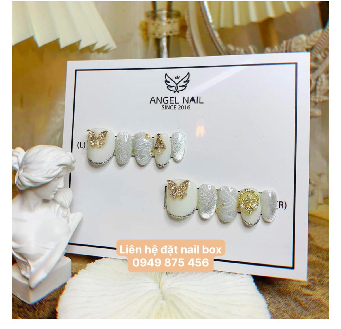 Mẫu móng giả form ngắn siêu xinh