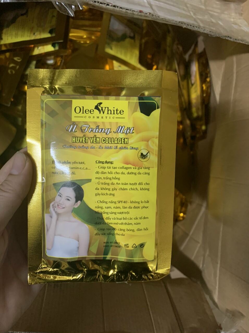 Ủ trắng mặt huyết yến collagen