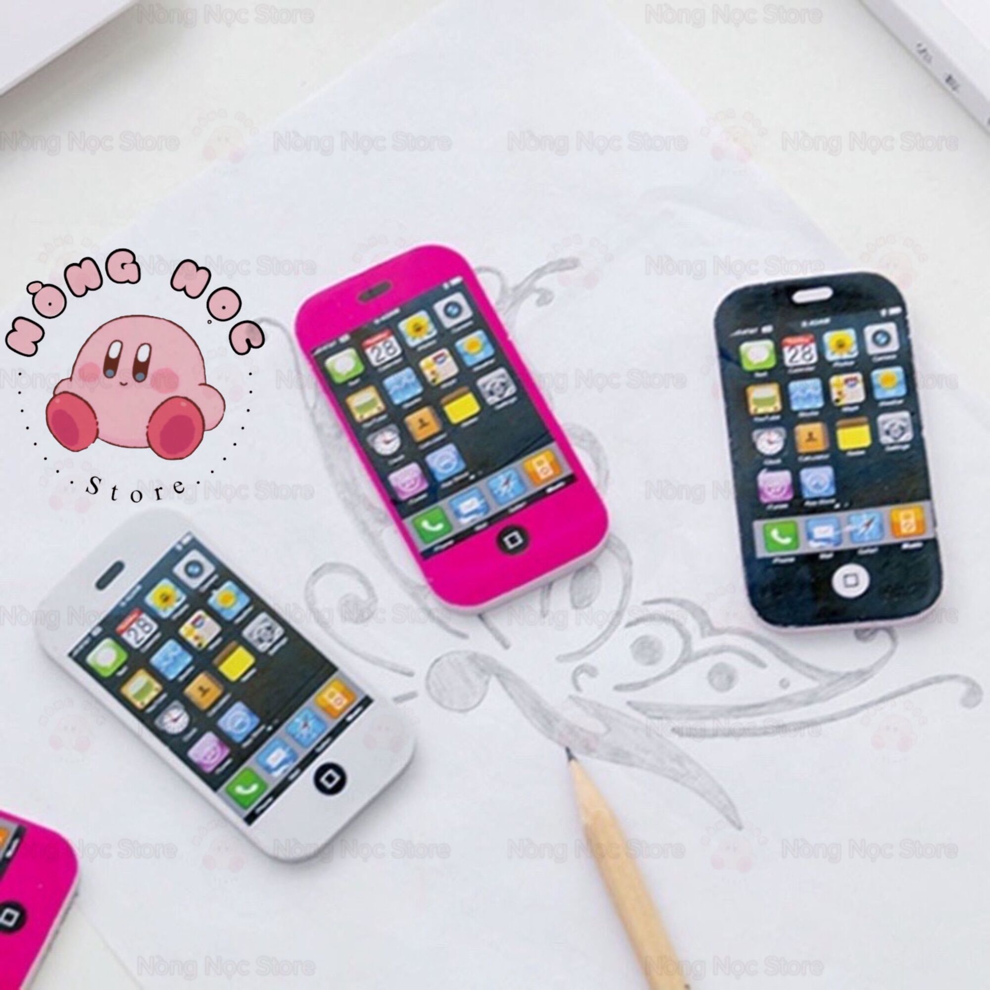 Gôm Tẩy Bút Chì Hình Điện Thoại Iphone Mini