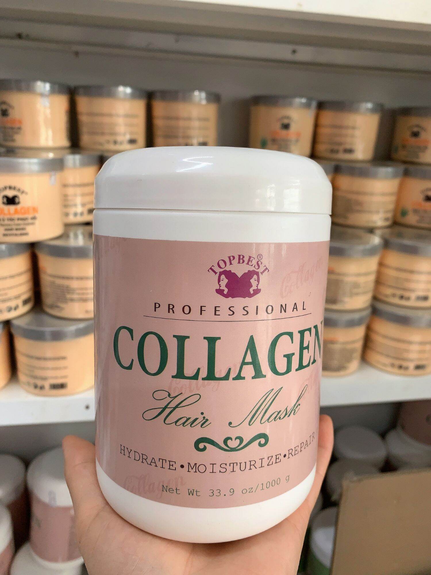 Kem hấp tóc phục hồi collagen 1000ml lưu hương thơm mùi nước hoa